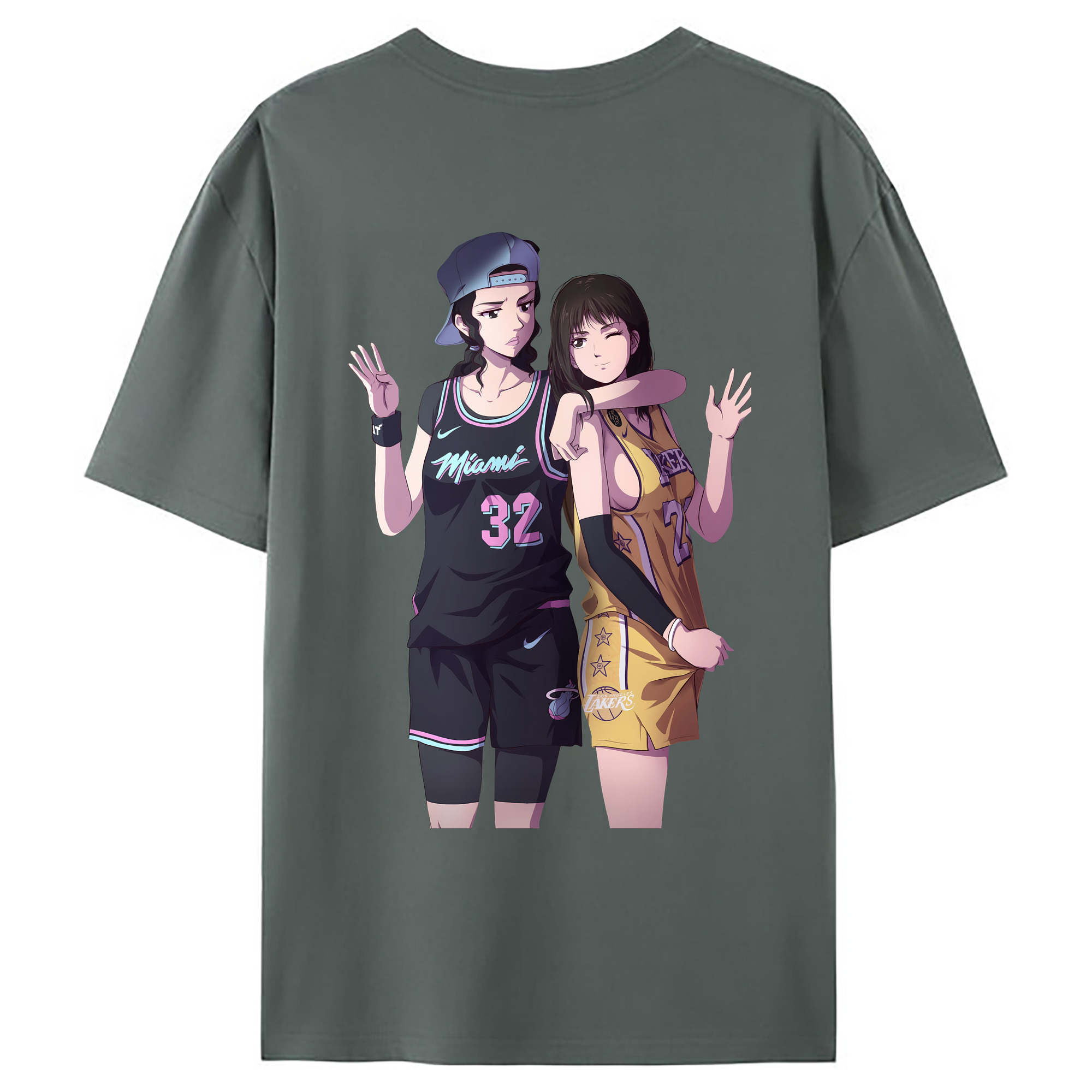 （画像用） SLAM DUNK／スラムダンク 綿100％ メンズ半袖Tシャツ（バックプリント） 通気性